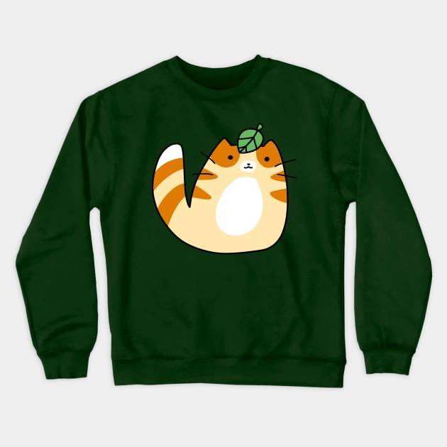 Leaf Tabby Crewneck Sweatshirt by saradaboru